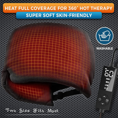 sticro Extra Large Moist Heat Sinus Relief Mask, Reusable Warm Compress Heated Eye Mask for Sinus Pressure Relief