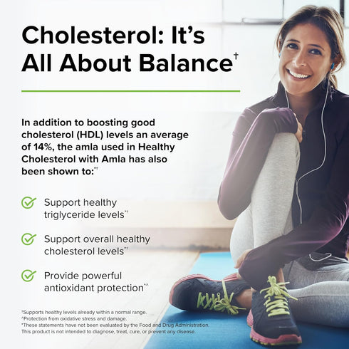Terry Naturally Healthy Cholesterol with Amla, 60 Capsules, Supports Healthy Triglyceride Levels