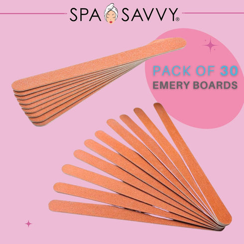 Nail File Set, 30 Count, Double Sided 4.5 Inch Emery Board Nail Files for Natural Nails Care, Pedicure and Manicure Tools