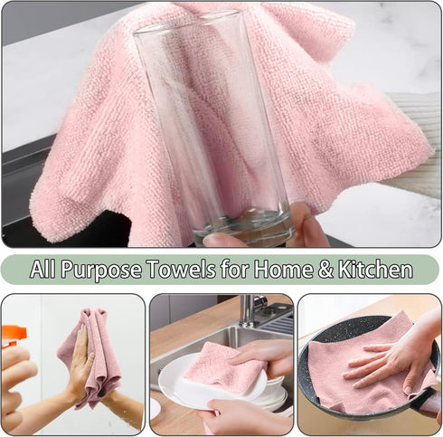 Microfiber Cleaning Cloth Roll, Tear Away Towels, Reusable Washable Rags, 20 Sheets for Kitchen and Car