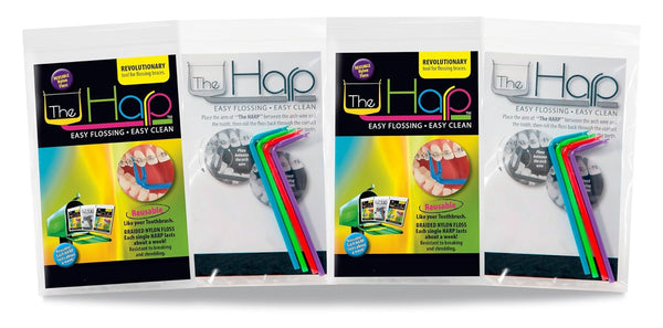 The Harp Orthodontic Reusable Flosser, 4 Pack Multipack
