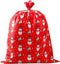 Giant Christmas Red Snowman Plastic Gift Bag (36"x44") - Jumbo Celebration Bag for Large Gifts - 1 PC