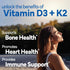 Sunshine D3 25mcg 1000 K2 Vitamin IU with Vitamin