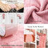 SAOYOAS 12 Pack Kitchen Towels Quick Dry Washcloths, Coral Velvet Dishtowels Multipurpose Reusable Dish Cloths, Soft