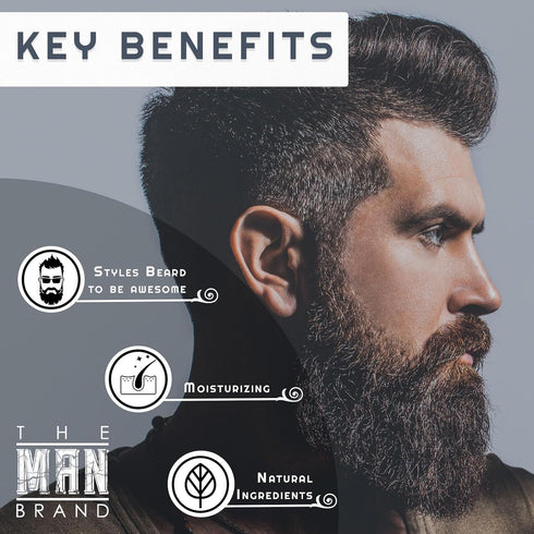 Unscented Beard Balm No Scent 1 oz - Fragrance Free Leave-In Conditioner for Men