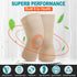 Knee Compression Sleeves, 1 Pair, 20-30mmHg Strong Support Brace for Meniscus Tear, Arthritis, Beige L