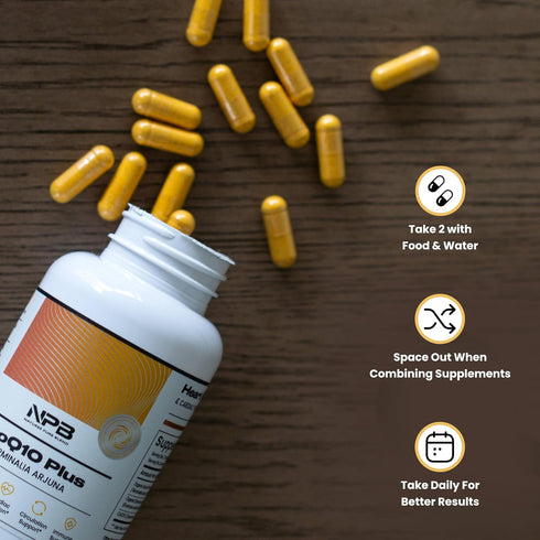 Nature's Pure Blend COQ10 Plus, Nutritional Supplements for Heart Health, Blood Pressure & Energy Support