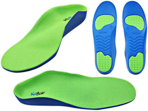 Neon Fix Orthotic Premium Medical Grade Insole - Max Arch Support for Pronation, Flat Feet, Kids Size 2-4 (22 CM)