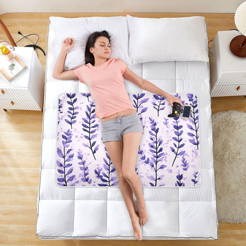 miaozhen 52" 34" Lavender Floral Extra Large Resuable Toddler Mattress Pads Soft Absorbent Baby Diaper Changing Pad