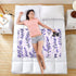 miaozhen 52" 34" Lavender Floral Extra Large Resuable Toddler Mattress Pads Soft Absorbent Baby Diaper Changing Pad