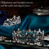 King Crown 2 Pcs Royal Metal Crystal Tiara Crown for Men, Women, Bridegroom, Bride, Princess for Weddings