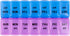 Apex Twice-A-Day Medicine Pill Organizer - Weekly Pill Dispenser, 2 Times-A-Day Vitamin Organizer, Color-Coded with