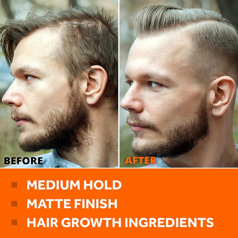 Thickening Hair Styling Pomade for Men - 1 Pack Medium Hold, Water Base, Matte Finish Barber Paste