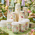 LemonRoad 48 Sets 12 oz 4 Wildflower Paper Disposable Coffee Cups with Lid, Sleeves, Color Spring Cute Flower Designs
