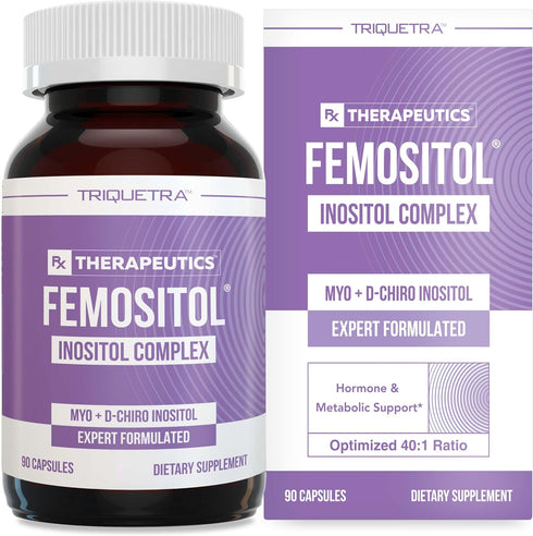 Myo-Inositol & D-Chiro Inositol Supplement | 40:1 Ratio (Vitamin B8) - Hormonal Balance & Ovarian Function Support (90