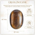 55-60mm Tiger Eye Palm Stone and Crystal - Natural Body Chakra Balancing Worry Stone Large Oval Palm Stone Chakra Healing Hand Carved Pocket Massage Stone Reiki Polished Stone Massage Spa Energy Stone