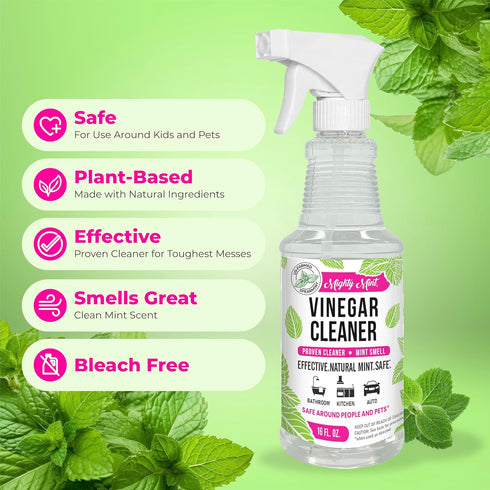 Mighty Mint Vinegar Cleaner, Non-Toxic, All-Purpose Spray, Natural Spearmint Scent, 16oz