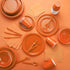 100 Pack Orange Beverage Napkins, 2 Ply Big Party Pack, Ideal for Wedding, Party, Birthday, Dinner, Lunch, Cocktails