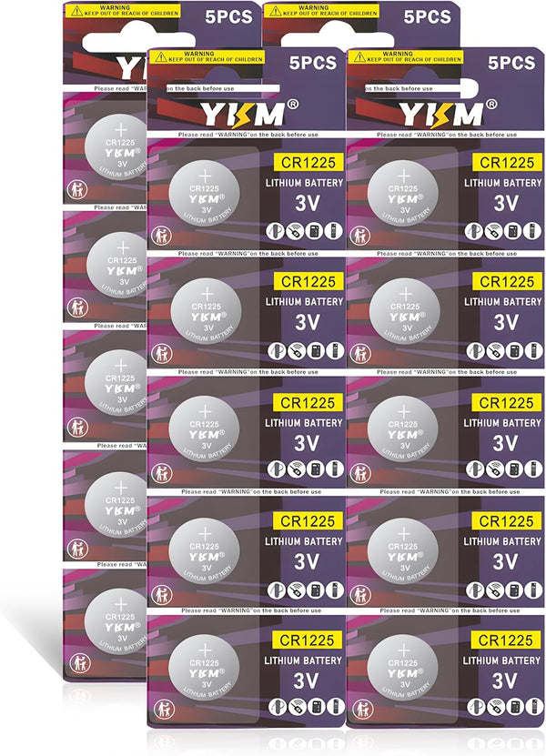 CR1225 3V Lithium Battery BR1225 Replacement, 20 Pack for Thermometer, Calculator, Medical Device