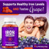 LifeCentricHealth Iron Gummies for Adults & Kids, Vegan Gluten Free Blood Builder
