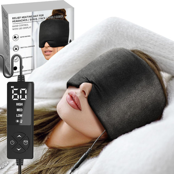 sticro Extra Large Moist Heat Sinus Relief Mask, Reusable Warm Compress Heated Eye Mask for Sinus Pressure Relief