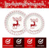 Xionpe 140-Pc Set 20 Christmas Disposable Tableware for Guests - Reindeer Themed Party Supplies with Dinner Plates