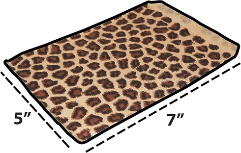 CuteBox Leopard/Cheetah Flat Paper Gift Bags, 100 pcs (5" x 7") for Merchandise, Crafts, and Party Favors