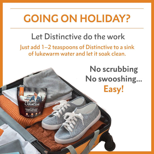 Pack Mini Washing Powder Perfect for Travel/Machine Washing/Soak Clean Hand Washing/Energising Bergamot and Citrus