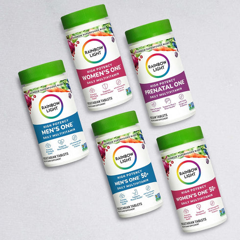 Rainbow Light Multivitamin for Women 50+, 60 Tablets, Vitamin C, D & Zinc, Probiotics for Immune Support