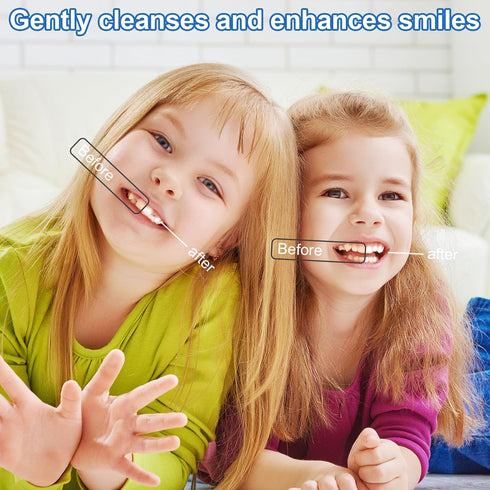 Kids Toothbrush Pack of 4, Galactic Adventures Style, Soft Bristles with Caps for Children Aged 3-10, Girl & Boy Set