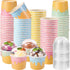 Jingmore 40 Count Paper Ice Cream Cups with Clear Dome Lids Disposable Dessert