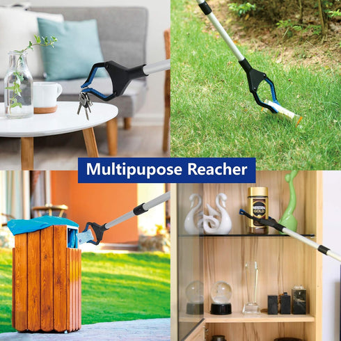 Reacher Grabber Tool, 32" Foldable Grabber Reacher, Rotating Jaw Mobility Aid, Trash Picker Upper Grabber for Elderly