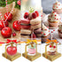 SHUESS 75PCS 3.54 Inches 75 Candy Apple Boxes with Hole Clear Apple Boxes for Treats, Food Grade PET Plastic Favor