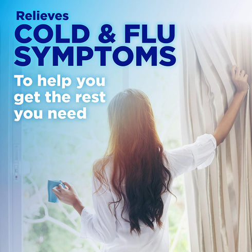 Amazon Basic Care Nighttime Cold & Flu, 24 Softgels for Cold Relief