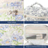 Quilted Floral Makeup Bag 3PCS | Cute Cotton Travel Toiletry Bag, Large Capacity for Daily Use
