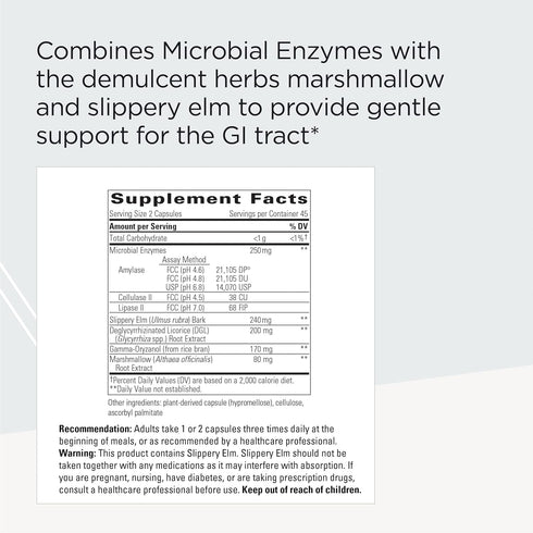 Similase Sensitive Stomach Digestive Enzyme Capsules, Vegan, Dairy Free, 90 Count