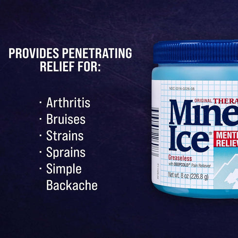 8 Ounce Mineral Ice Therapeutic Pain Relieving Gel