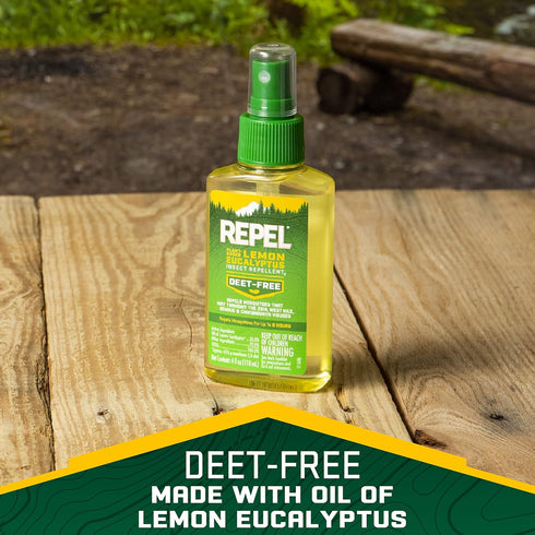 Repel Plant-Based Lemon Eucalyptus Insect Repellent Pump Spray, 4 Ounce (Pack of 2)