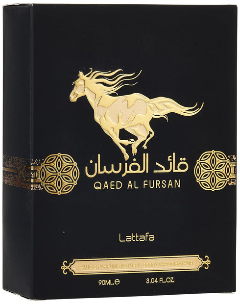 Lattafa Qaed Al Fursan for Men Eau de Parfum Spray, 3.04 Ounce