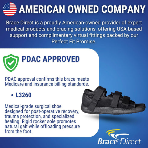 L3260 Immobilizer 6.5-8) Brace Direct Post Op Shoe & Medical Foot Brace Stress Fracture, Broken Toe & Bunion Support