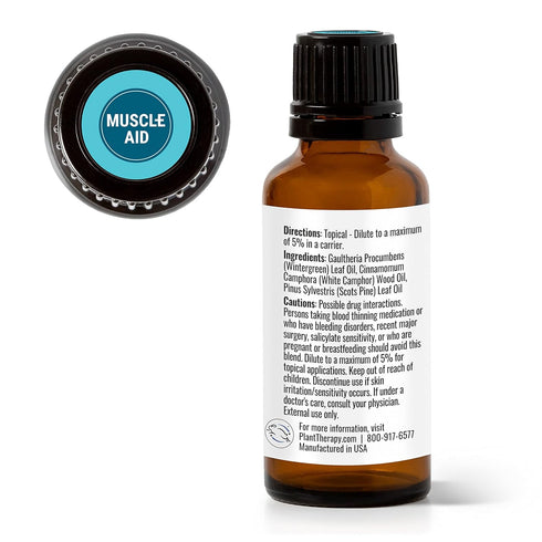 Plant Therapy Muscle Aid Synergy Essential Oil 30 mL (1 oz) 100% Pure, Therapeutic Grade
