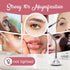 MIRRORVANA Flexible Gooseneck Makeup Mirror - 10X Magnifying, 360° Swivel, Adjustable Suction Cup - Stick On Table or Wall for Vanity and Bathroom Use - 6.7 x 6.7 Inch (Round) by MIRRORVANA