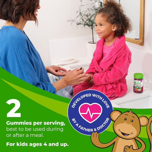 Orgain Kids Sugar Free Multivitamin Gummies, Vegan, 50 Superfoods, 15 Vitamins, Mixed Berry, 60 Gummies
