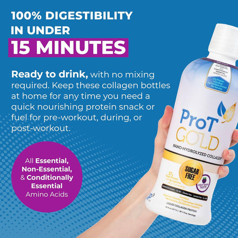 Berry Sugar Free Liquid Protein Shot - 16oz Anti Aging, Boosts Immunity, Trusted by 4,000+ Medical Facilities