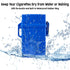 Skywin Waterproof Cigarette Case with Lighter - Airtight Dry Box for Cigarettes, Great for Outdoor Adventures (Blue)