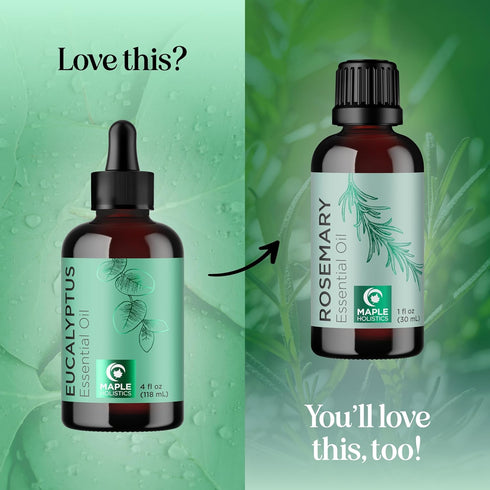 Pure Eucalyptus Essential Oil 4oz, Invigorating Home Spa Aromatherapy and Natural Bath Oil for Diffuser and DIY Skin