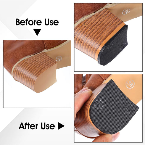 IANFAN 2 1/5 Inch (5 mm) Pairs Shoe Repair Rubber Heels, Anti-Slip shoe heel repair kit Cuttable Boot Heel Replacement