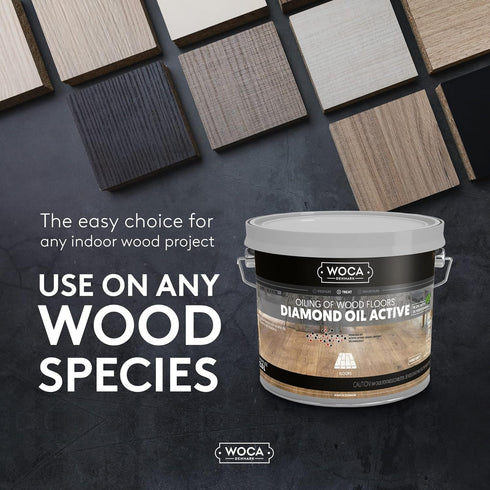 WOCA Denmark Diamond Oil Active, Smoke Brown - 0.9 oz Wood Finish for Furniture, Floors, and Cabinets