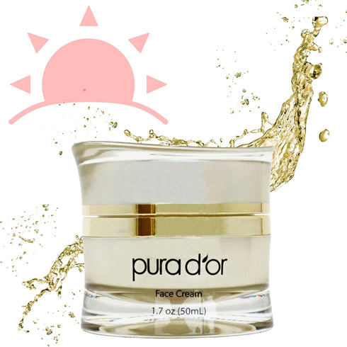 PURA D'OR 1.7 Oz Radiant Glow AM Face Cream - Methylene Blue, Polyphenols, Flavonoids, Apple Stem Cell Extract -