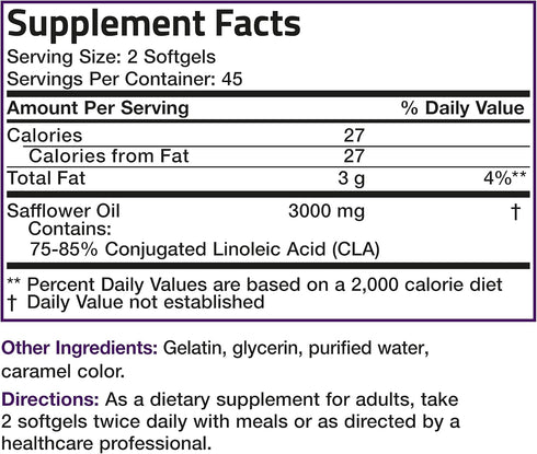 Bronson CLA 3000 Extra High Potency Supports Healthy Weight Management, 90 Softgels